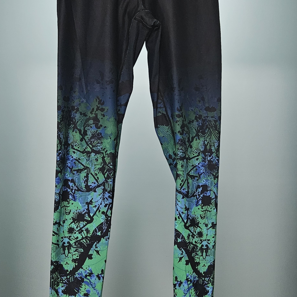 PURE BARRE Blue and Green Patterned Leggings